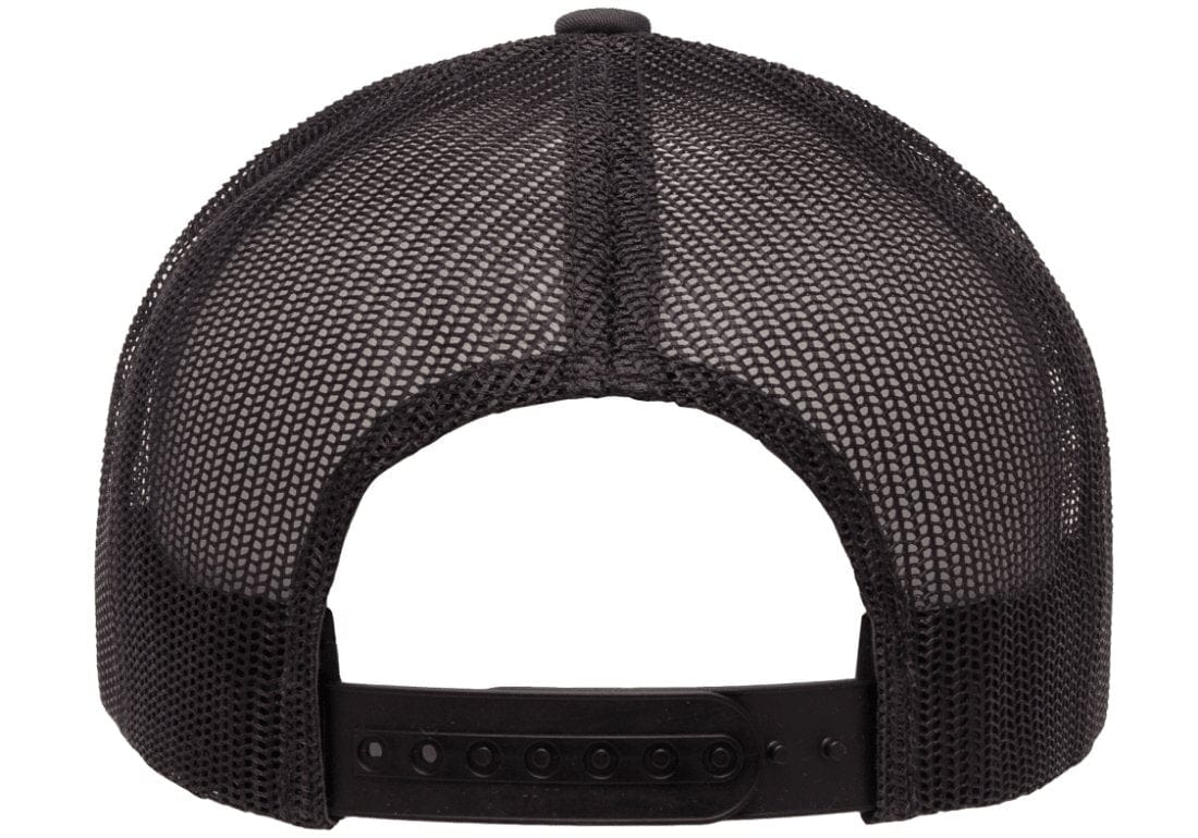 RETRO SNAPBACK TRUCKER FLEXFIT CAP CHARCOAL CYA Supply Co.