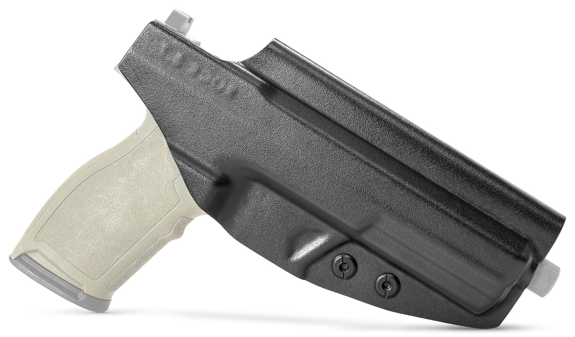 CYA black Base IWB holster on a olive green psa 57 rock handgun