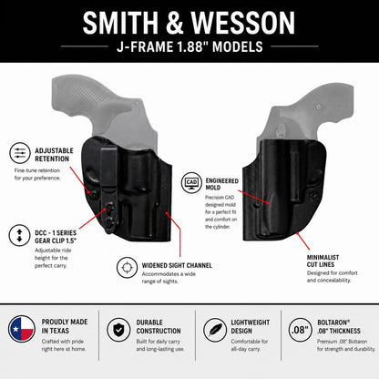 Smith & Wesson J-Frame 1.88" IWB Holster | CYA Supply Co.