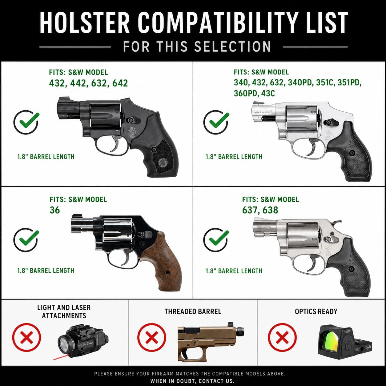 Smith & Wesson J-Frame 1.88" IWB Holster | CYA Supply Co.