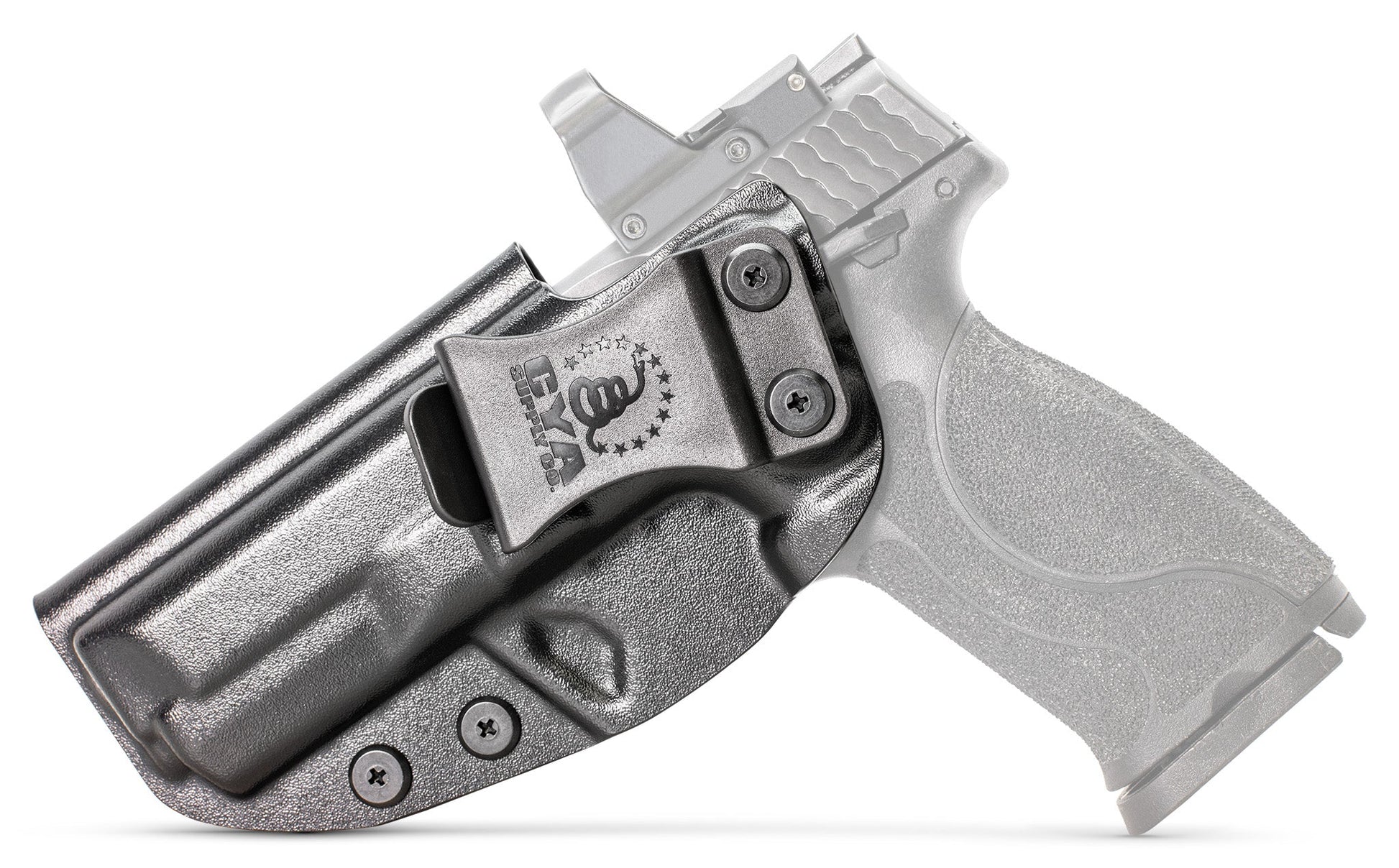 CYA Supply Co. Base IWB Full Size 4.25" Holster in black color on a Smith & Wesson M&P M2.0