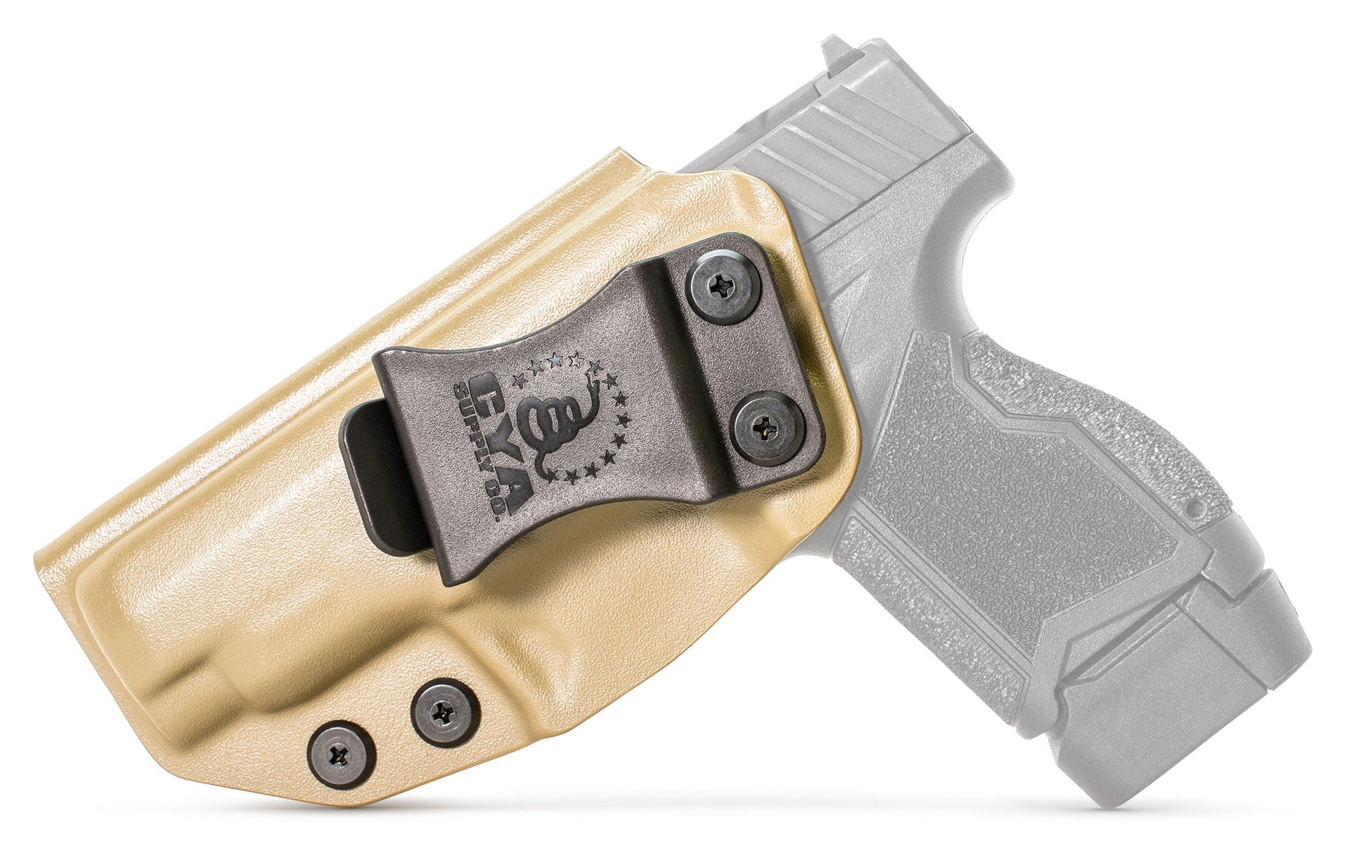 CYA Holster in Flat Dark Earth color on a black Taurus GX4XL