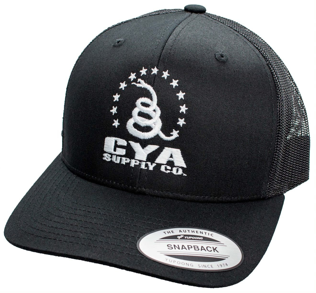 RETRO SNAPBACK TRUCKER FLEXFIT CAP BLACK CYA Supply Co.