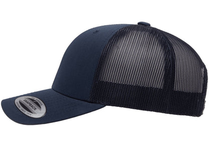 RETRO SNAPBACK TRUCKER FLEXFIT CAP NAVY BLUE CYA Supply Co.